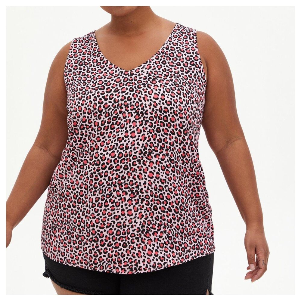Torrid Pink Leopard Soft-Stretch Challis Tank